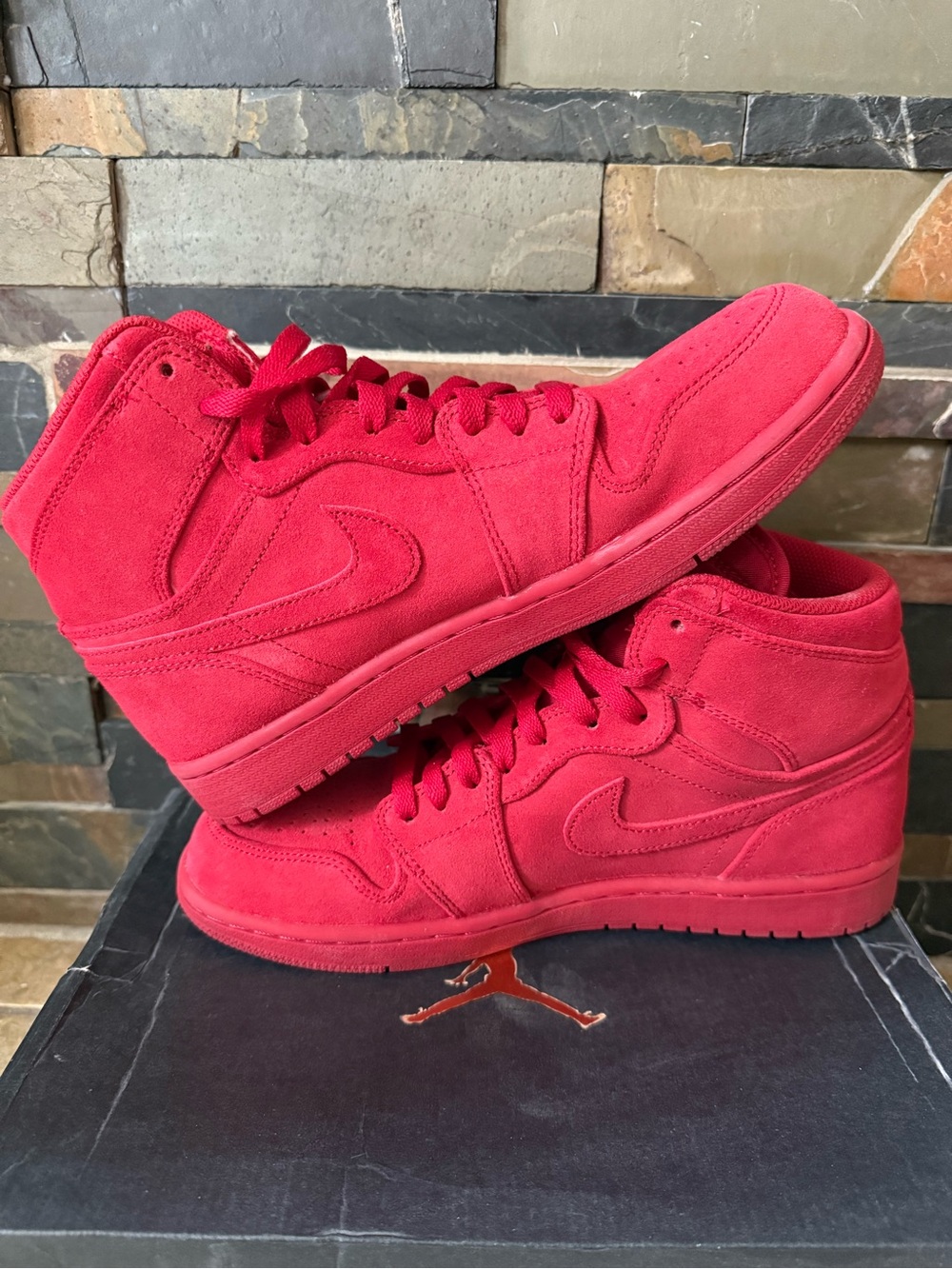 Jordan 1 Retro High Gym Red Men’s Size 9 Suede FAST SHIPPING Super Clean